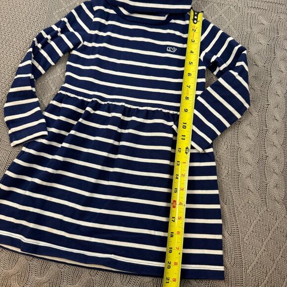 Vineyard Vines Navy and White Striped Turtleneck Girls Dress ~ 4T - Picture 5 of 12